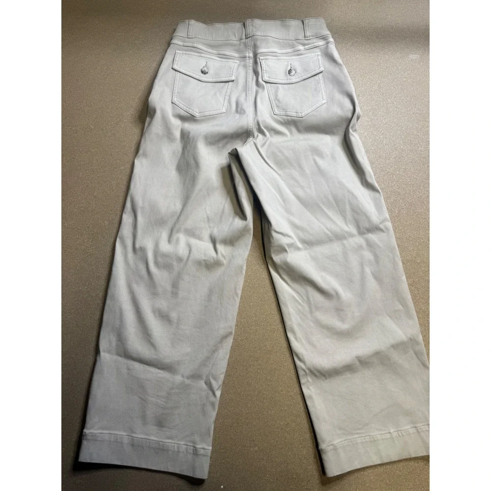 SPANX‎ Wide Leg Cropped Pants Beige Size M M Casual Comfort Stretch